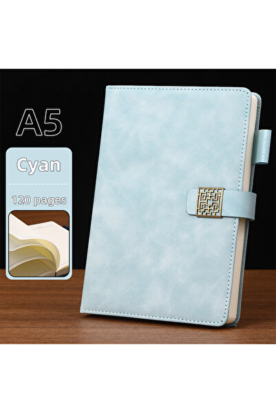 Choice A5 CHK-cyan Vintage A5 leather notebook with personalized soft cover -...