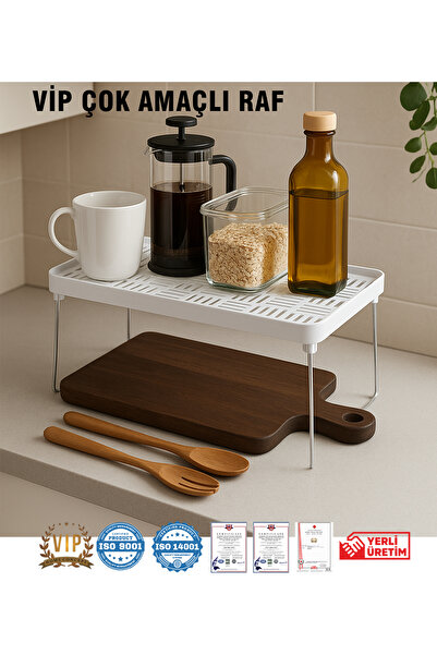 Vip Home Concept Market Ürünleri 2 Pieces Multi-Purpose Rack for Plates, Mugs, Cups Rack Organizer Foldable-Vip