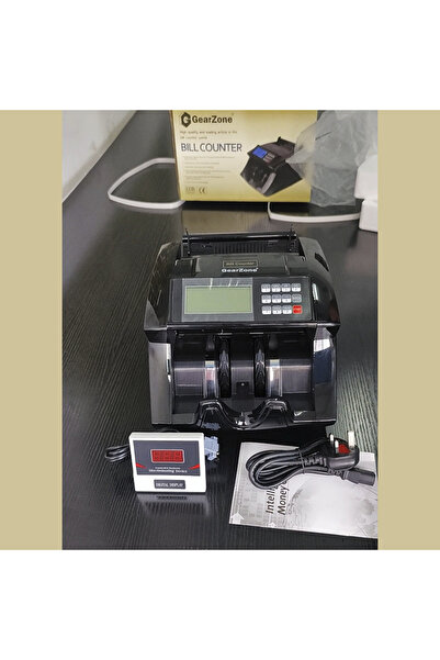 GearZone Money Counter Machine Value Bill Counter Machine with UV/MG/IR Detection, LCD Display