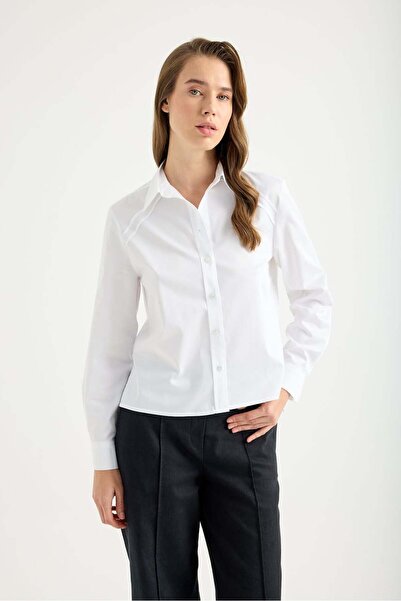 Masha Kate Organic Cotton, Shirt with Stitching Detail