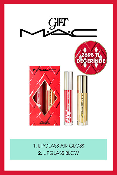 M.A.C Lipglass Air + Lipglass Blow İkili Set | Yılbaşı Koleksiyonu