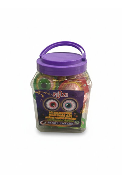 Honey Candy Balcı Şekerleme 25 قطعة من حلوى فونزي الناعمة بنكهة التوت الأزرق والفراولة على شكل عيون