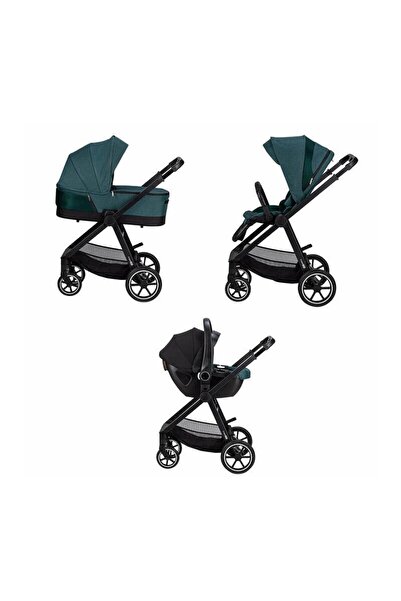 FreeON Καρότσι 3 σε 1, FreeON, Opty, Έως 22 kg, Με πορτ-μπεμπέ, Κάθισμα αυτοκινήτου, Πράσινο