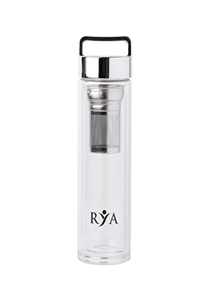 RYA VITA Sticla Borosilicata cu Infuzor Capac Argintiu, pentru prepararea ceaiului