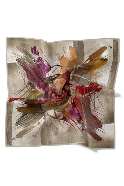 Levidor Freehand Brush Art Pattern Sparkly Crystal Scarf