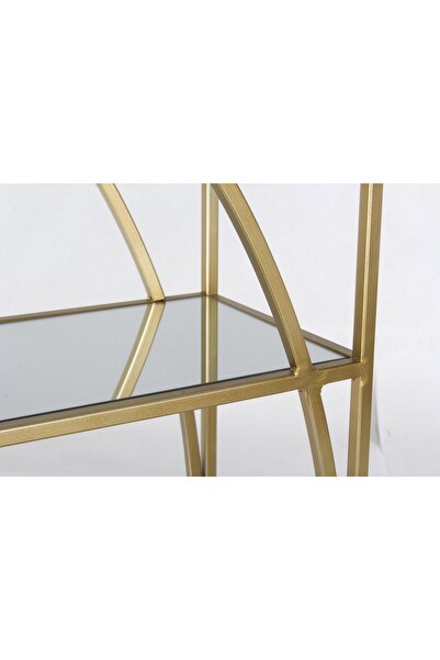 Bizzotto Χρυσό σιδερένιο ράφι με 3 γυάλινα ράφια Elenor 56 εκ. x 25 εκ. x 151,5 εκ.