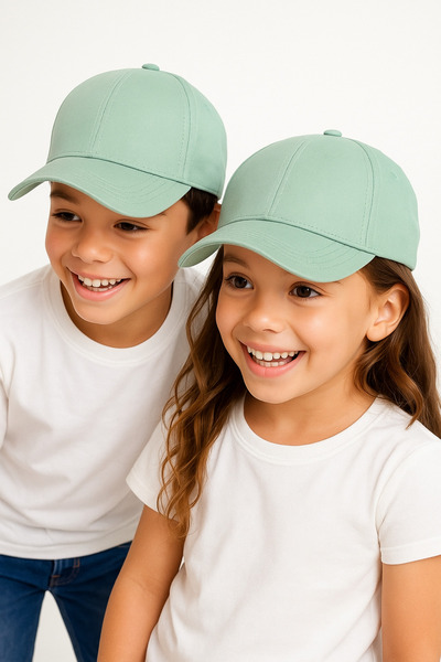 CapZone Mint Green Children's Hat 6-12 Years |   Girls and Boys Sports Hat |   Cotton Casual Hat
