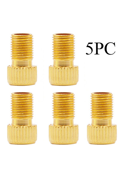 Choice محول صمام الدراجة STRAIGHTGRAIN-5 قطع 5/10 قطع من بريستا إلى شريدر، محول صمام نقل أنبوب الإطار