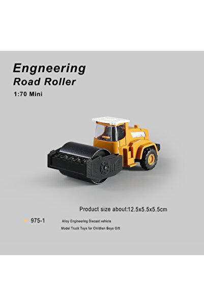 Choice Road Roller 1:70 9 Styles Mini Yellow Alloy Forklift Driller Road Roll...