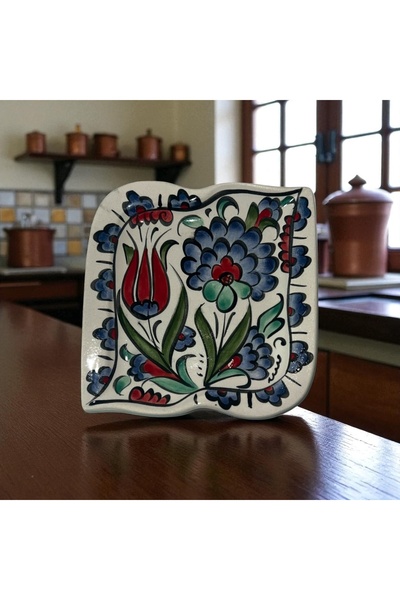 NidaSanatEvi Handmade Seramil Dessert Presentation Plate