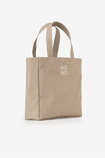 MOWO Mumlu Canvas Oversize Tote Bag Kadın Çantası CREAM