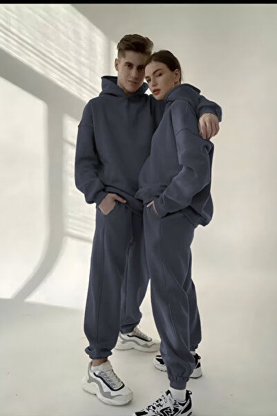 YAKAMEL Unisex 3-Ply Oversize Tracksuit Set Specifically for Couples (Single)