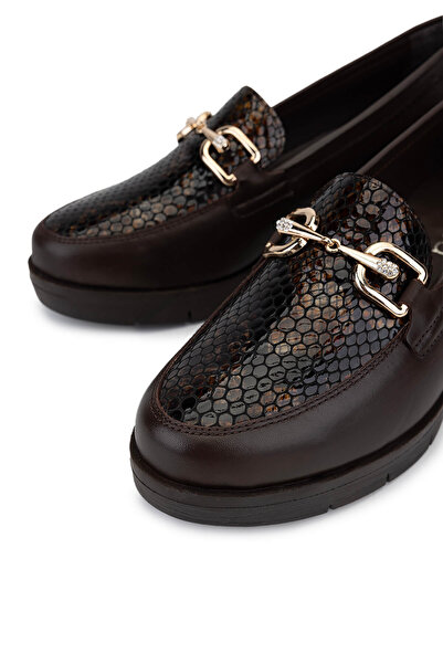 Tamer Tanca Kadın Hakiki Deri Kahverengi Comfort Ayakkabı