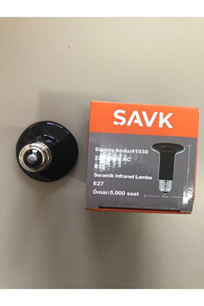şavk 100W E27 SERAMİK İNFRARED LAMBA ( IŞIK VERMEZ SERAMİK ISITICI E 27 LAMBA TARZINDA )