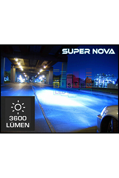 Sistem Led Market SuperNova Buz Mavi H8/11 Simsek Etkili Zenon COB Led Xenon Led Headlight