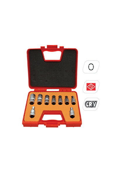 Rico 1/2 Internal Torx E Socket Set 9 Pieces