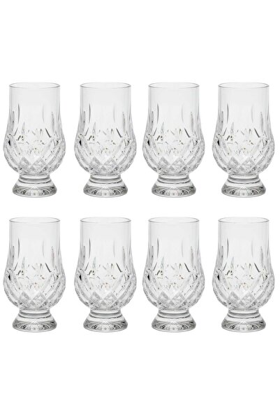 ALQANNAS 8-piece set of premium crystal juice glasses with bases | Elegant glasses for water and juices