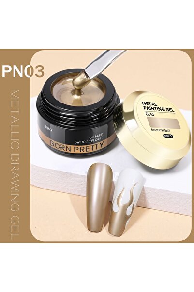 Born Pretty New Metalik Painting Jel Gold PN03