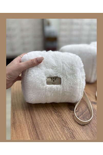 beewear Teddy Peluş Fermuarlı Çok Amaçlı Çanta