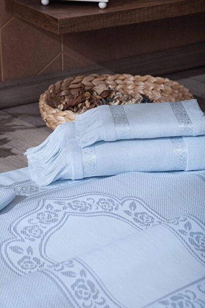 AYHANHOME Etamine Embroidered Panel Prayer Rug, Bohça, Hand, Face and Kitchen Towel 4-Piece Cross-Stitch Set