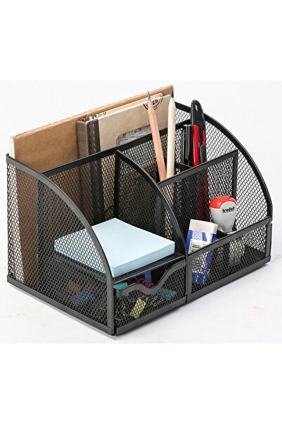 Other Q-Connect Metal Desk Organizer with Letter Holder Black KF17295