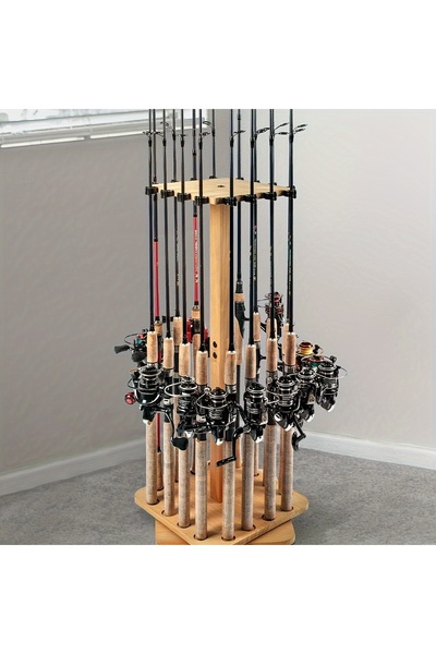 Choice حامل صنارة صيد طبيعي للمرآب، حامل صنارة صيد دوار بزاوية 360 درجة، حامل...