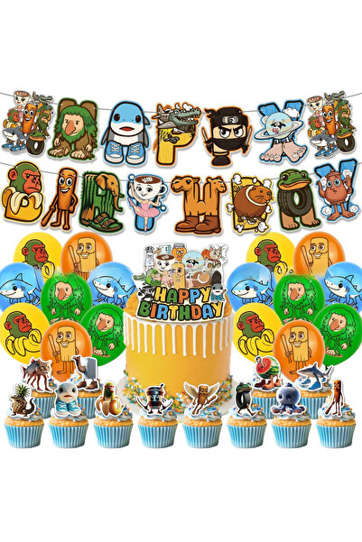 Choice party set Italian Brainrot Party Decorative Tung Tung Sahur Tralalero Tralala Party Decorative Party