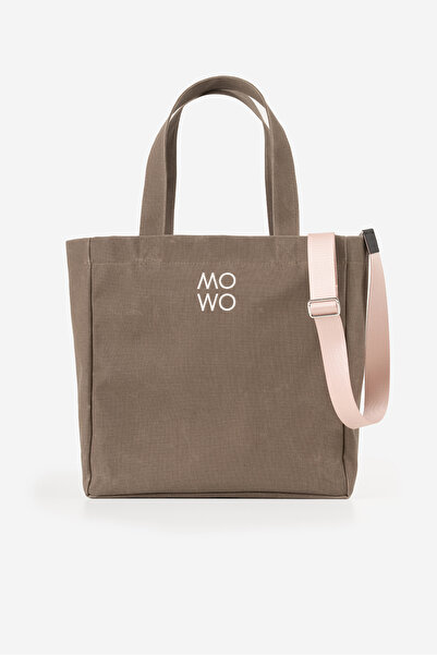 MOWO Mumlu Canvas Oversize Tote Bag Kadın Çantası COFFEE