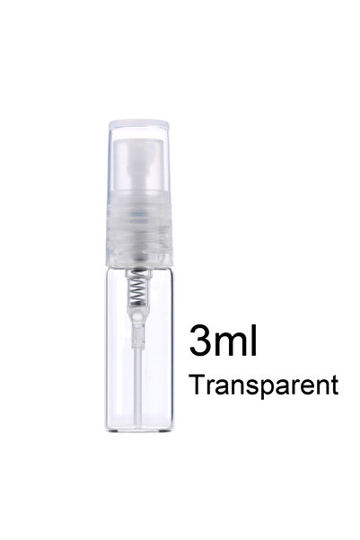 Choice11 زجاجة عطر قابلة لإعادة التعبئة، سعة 3 مل، مصنوعة من ورق مقوى أسود شفاف، 100 قطعة/عبوة