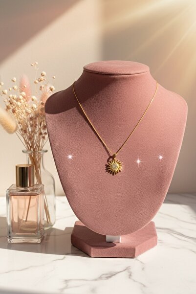 Utku Kuyumculuk 22 AYAR GÜNEŞ UÇLU ALTIN KOLYE