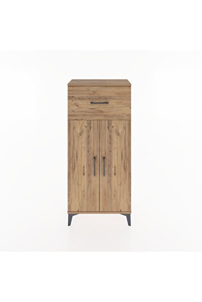 Dienni Hyperion Dolap 2 Raflı Tek Çekmeceli 2 Kapaklı 60x44x134 Çam-Çam