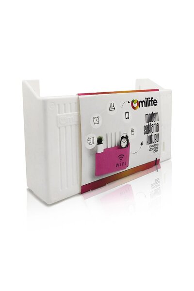omilife Duvara Asılabilir Modem Wifi Saklama Kutusu – Pleksi Minimalist Tasarım 25x15x6 cm