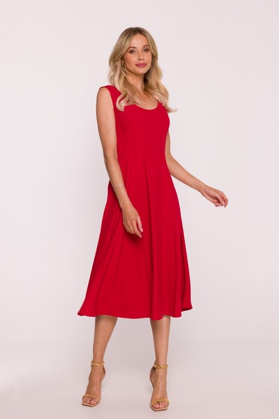 Stylove s424 Sleeveless flared midi dress