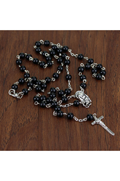 Miniso necklace Vampire Ankh Rosary Occult Vamp Bead Necklace Goth Punk Bat Cross Pendant Necklace Handmade