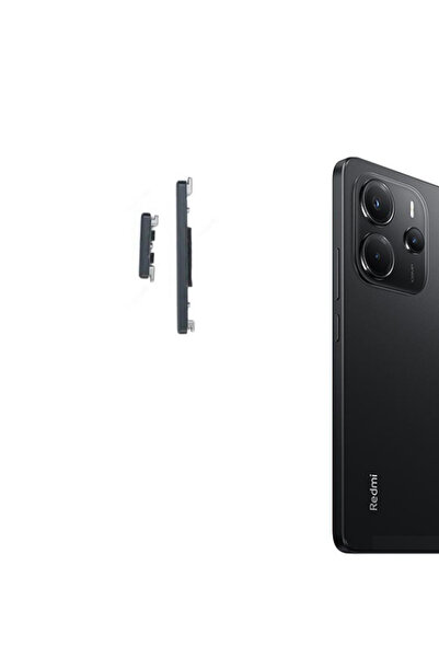 Fodos Xiaomi Uyumlu Redmi Note 14 5G On Off Yan Ses Tuş Düğme Siyah 24094RAD4G