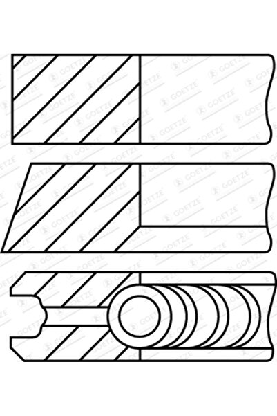 GOETZE ENGINE Set piston segmenti Opel Astra J/Astra K/Insignia A Vauxhall As...