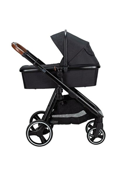 FreeON Stroller 4 in 1, FreeON, Bloom, With aluminum frame, Pram, Car seat, Black