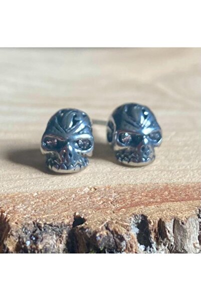 Viking Engraved Skull Nail Model 316L Stainless Steel Non-Tarnish Earrings Pair