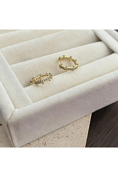 ATELİER GİZEM Xuping kararmaz 14k gold kadın çelik halka küpe