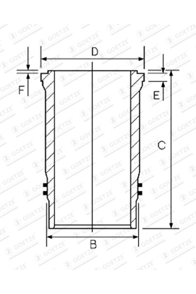 GOETZE ENGINE Цилиндрова втулка Mercedes-Benz Agl/Citaro/Conecto
