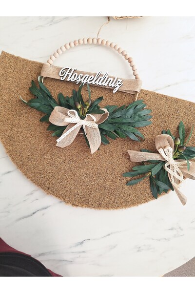 Yakamoz Style Zeytin dalı kapı önü paspası tekli