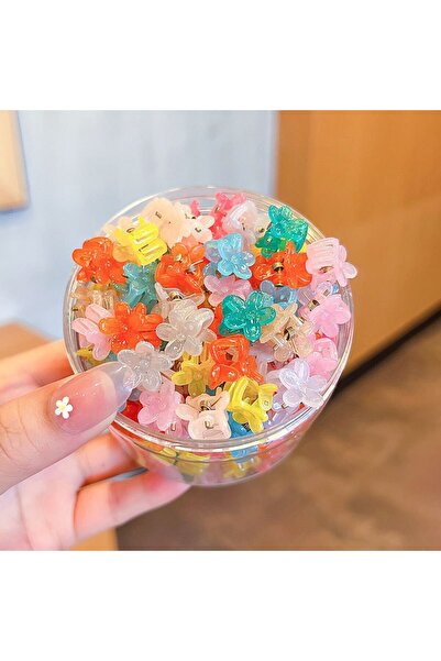 Choice زهور جيلي 50 قطعة 50 قطعة مشابك شعر كرتونية للبنات مشابك مخالب صغيرة ل...