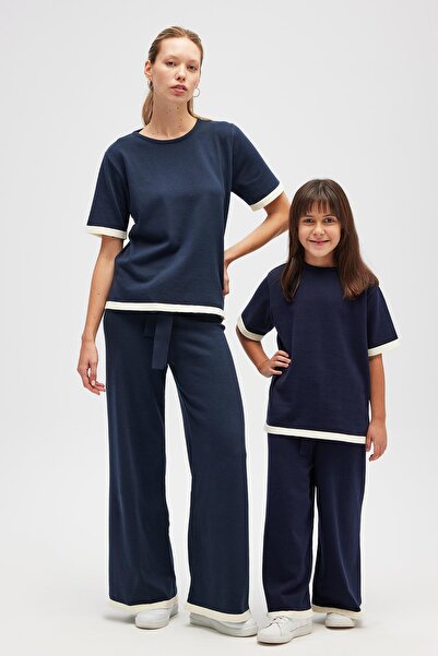 Peraluna Rumi Women's Belted Knitwear Trousers - Navy