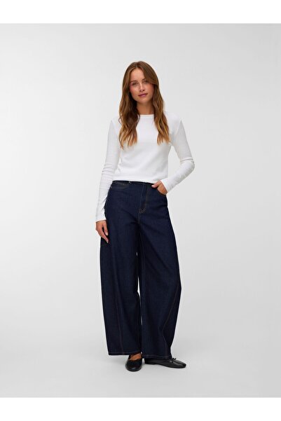 Vero Moda Weit geschnitten VMKAITLIN Hohe Taille Barrel Fit Jeans