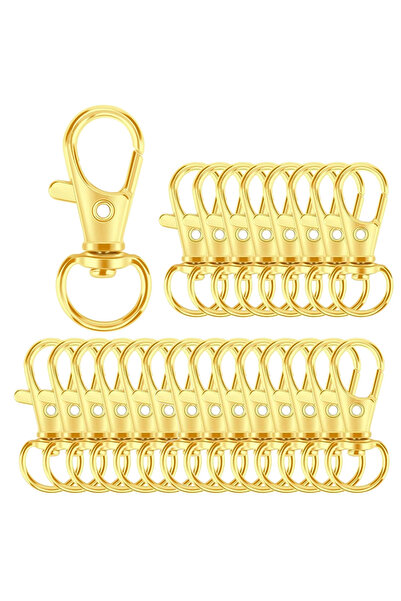 Choice 20PCS Gold 5/20/50/100Pcs Key Chain Clip Hooks Swivel Clasps Lanyard Snap Hook Lobster Claw Clasp fo
