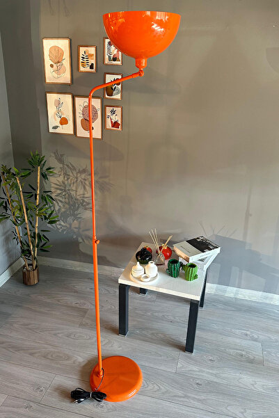 Bamyum Dimmerli Işığı Ayarlanabilen Işığı Artırılıp Azaltılabilen Turuncu Hareketli Başlık Metal Lambader