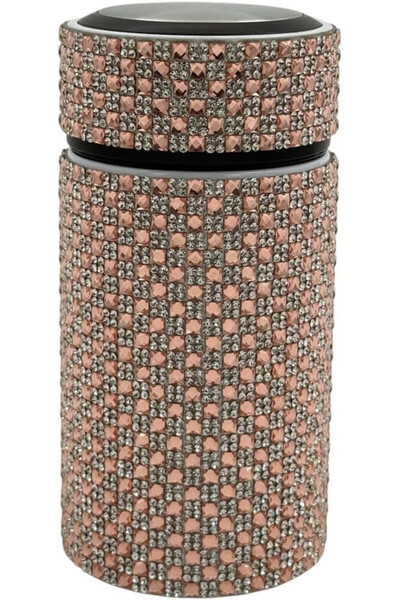 BİNDAWOOD B&D Luxury Vacuum Bottle, Rose Gold Crystal Rhinestone Design, 200ml Gold