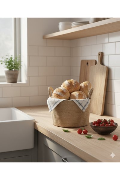 Home Coș multifuncțional din răchită, coș de baie, coș pentru prosoape, organizator