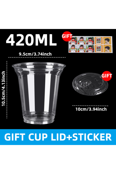 Choice 10 قطع 420 مل 10 قطع أكواب بلاستيكية بدون فم ماصة للشرب المباشر كوب قه...