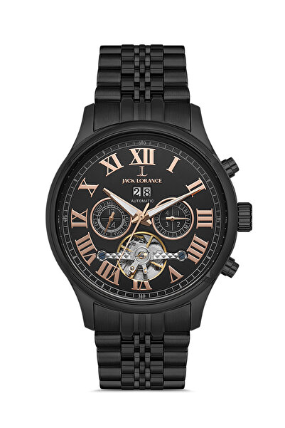 JACK LORANCE Jckjls11817M.05 Black & Rose Automatic Steel Men's Wristwatch